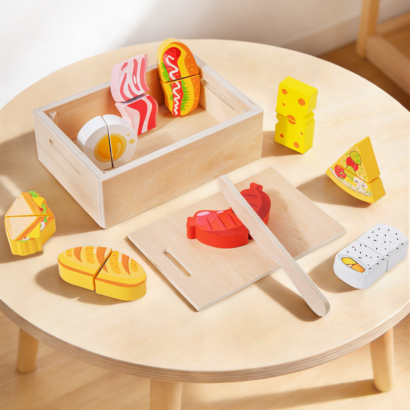Wooden Cut and Stamp Food Simu - огляд і ціна Kids Toys Kitchen Set