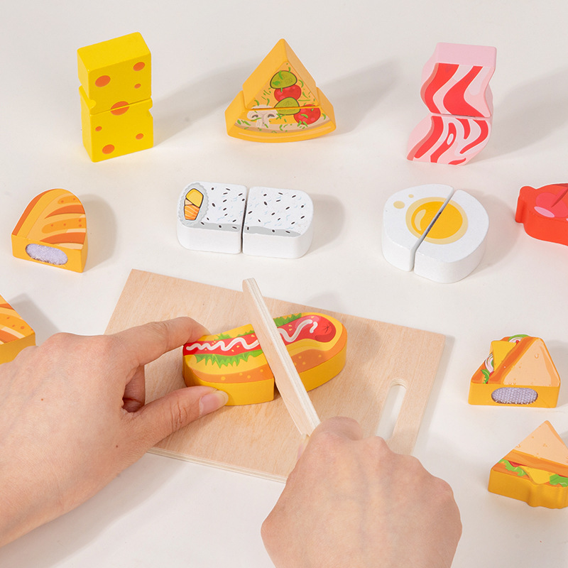 Wooden Cut and Stamp Food Simu - огляд і ціна Kids Toys Kitchen Set